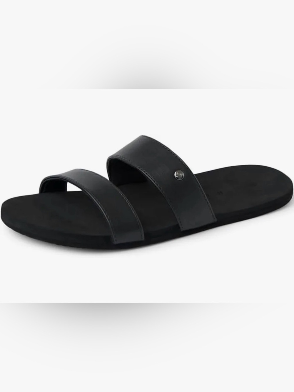 Reef Bliss Nights Eliana Black Double-Strap Slide  SANDALS in size 7. New!